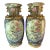 Antique Late 19th Century Hand Painted China Guangcai Gilt Floral Porcelain Sleeve Vessels - a Pair For Sale