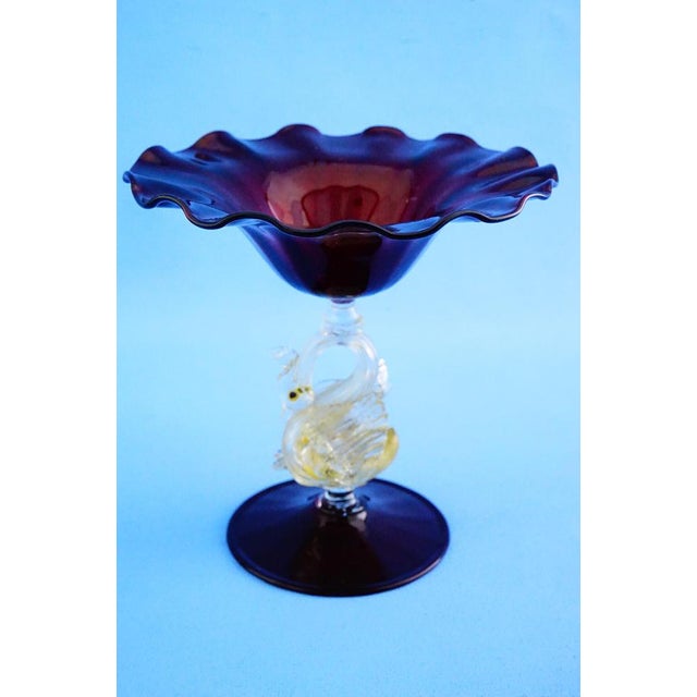 Black Vintage Tipetto Veneziano Stand in Murano Glass from Salviati & C., 1950s For Sale - Image 8 of 18