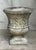 A substantial mid century cast stone garden urn with a bold acanthus leaf relief and square plinth base. Hand poured in a...