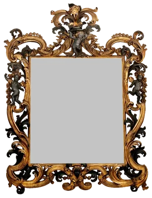 Baroque Wood Lombard Area Frames, 1800s, Set of 2