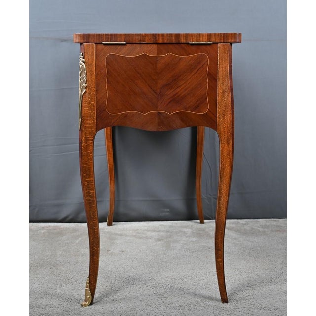 Louis XV-Louis XVI Transitional Style Marquetry Dressing Table, Late 19th Century For Sale - Image 15 of 18