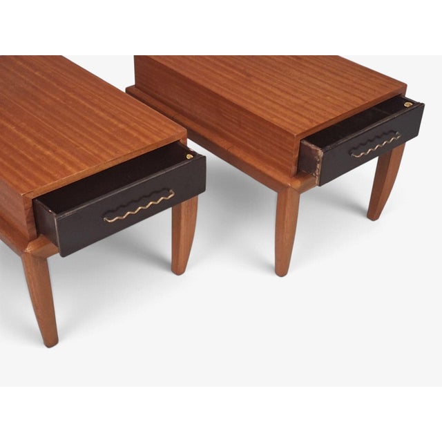 John Keal, Occasional Tables, Mahogany, Brass, United States, 1950s For Sale - Image 10 of 12