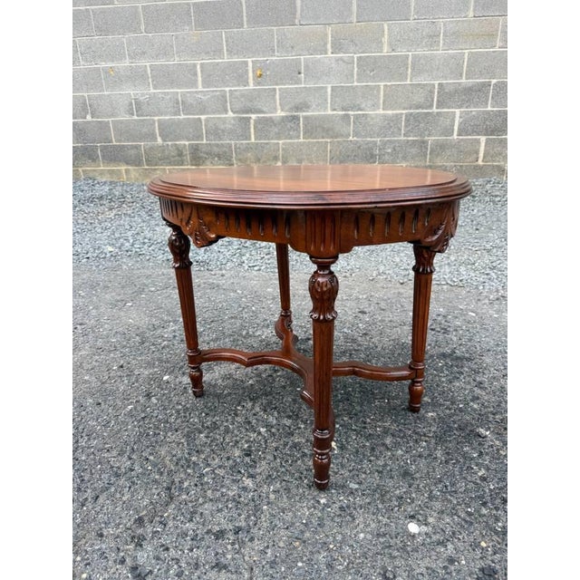 Antique Victorian Renaissance Revival 2 Tier Walnut Side End Table For Sale - Image 12 of 12