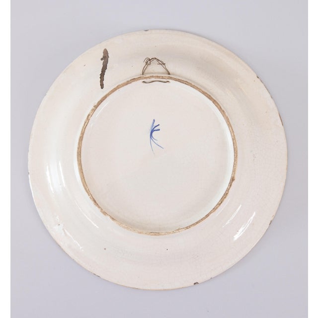 Antique 19th Century Dutch Delft Faience Floral Plate For Sale In Houston - Image 6 of 7