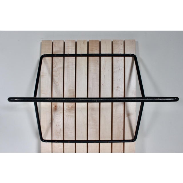 Attributed to Harry Bertoia for Knoll Birch & Black Iron Bench / Coffee Table C. 1970 For Sale - Image 15 of 18