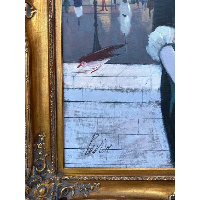 Charles Levier, Large Charles Levier Modernist Oil Painting Women Paris Street French Modernism For Sale - Image 14 of 18