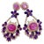 Bochic "Capri " Candy Drop Earrings, Natural Ruby, Amethyst & Topaz For Sale - Image 9 of 18