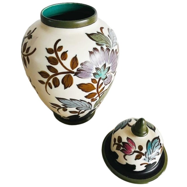 Mid-Century Verinique Lidded Vase from Royal Gouda, South Holland For Sale - Image 6 of 9