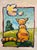 Pop Art cat in the landscape oil painting. Ready to hang on gallery wrapped canvas and signed illegibly by artist. Fun and...