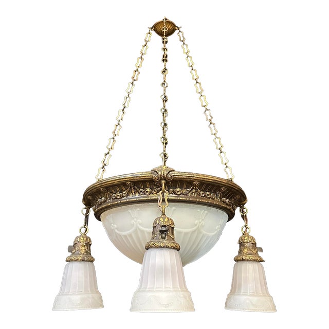 Antique Five Light Chandelier For Sale