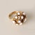 Vintage Brutalist Opal Cluster Ring 18k Yellow Gold, Size 6 For Sale - Image 4 of 7