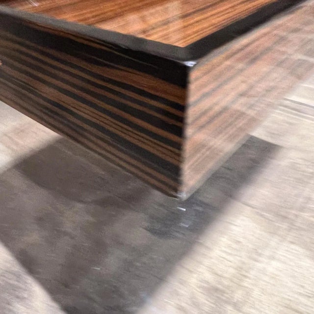 AMBIANIC presents Serving Tray Exotic Zebra Wood Macassar and Ebony Breakfast in Bed Tray 2.5 h x 24.5 w x 14 d Original...