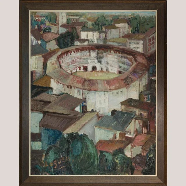 Modern Historic Bullring, Oil on Canvas For Sale - Image 3 of 7