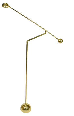 Minimal Counter Balance Floor Lamps in Brass, 1970s