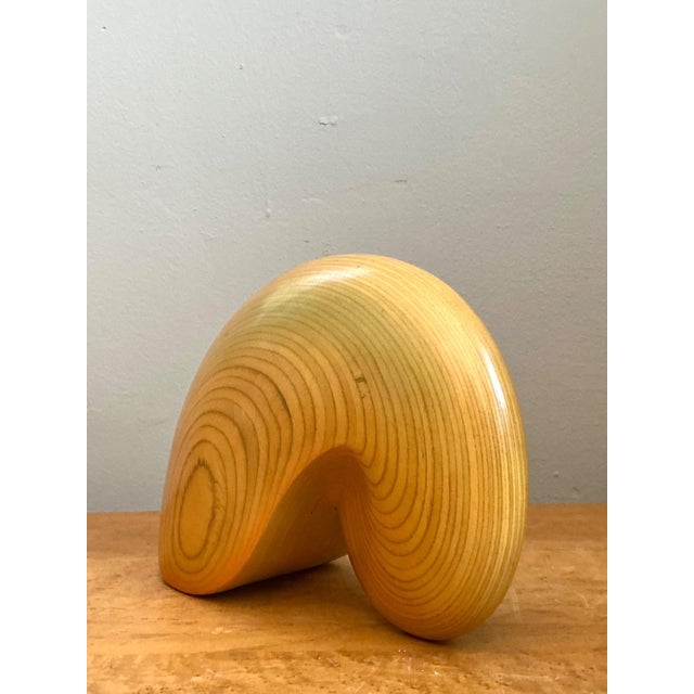 Vintage Abstract Wood Nautilus Shell Sculpture For Sale - Image 11 of 12