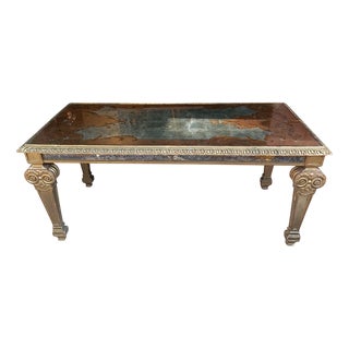 Italian Gilded Wood Coffee Table, 1950s For Sale