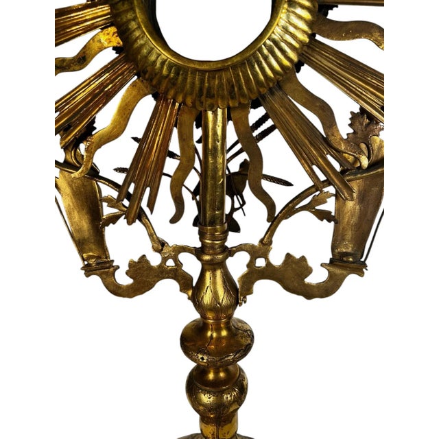 Late 18th Century Late 18th Century Gilded Italian Monstrance For Sale - Image 5 of 10