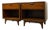 1990s Pair of Lane Mid Century Modern Nightstands / End Tables With Drawer and Open Shelf For Sale