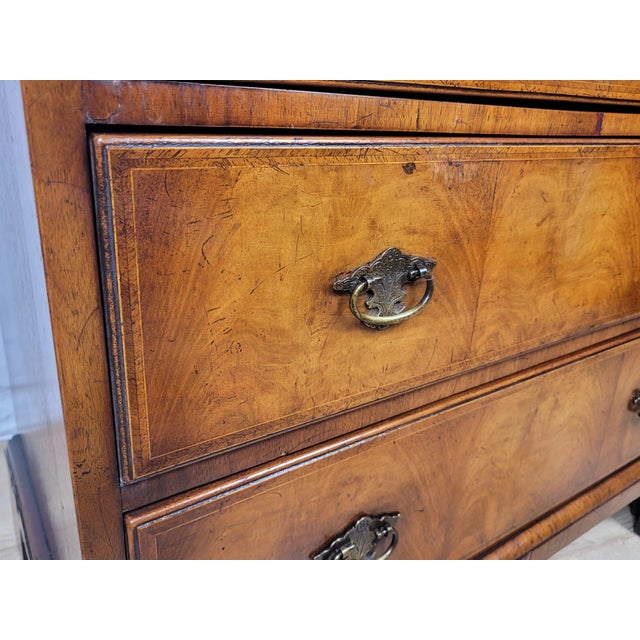 Edwardian Bureau Desk in Walnut, 1910 For Sale - Image 14 of 18