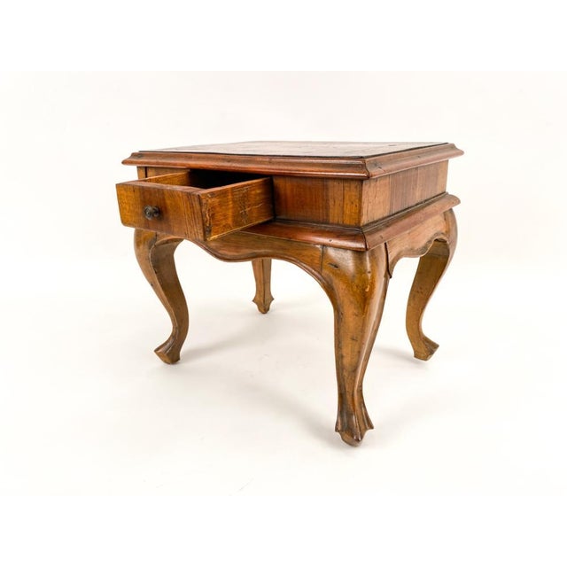 French Vintage Salesman’s Sample-Sized Louis XV Style Burl Walnut Desk For Sale - Image 3 of 14