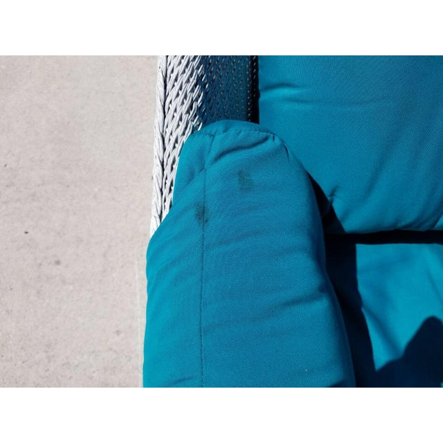 White Lloyd Flanders Loom Wicker Lounge Chairs For Sale - Image 8 of 13