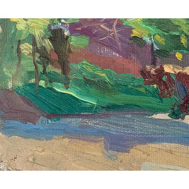 1960s Vintage Urban Oil Painting: Ukrainian Cityscape, 1960s Art 13-23 For Sale - Image 5 of 6