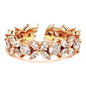 2.36 Ct Marquise & Round Diamond Band Size 5