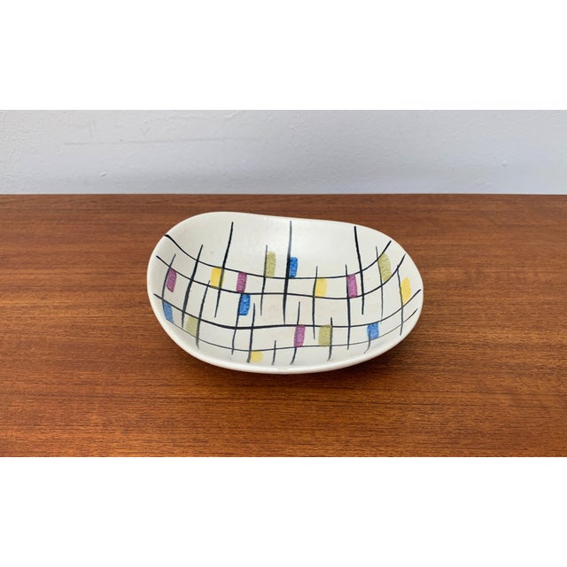 West German Mosaic Pottery Bowl, 1960s For Sale - Image 5 of 17