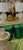 Textile Mushroom Stools Upholstered in Faux Malachite Fabric For Sale - Image 7 of 7