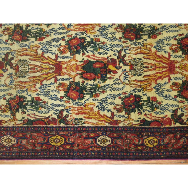 19th Century Zabihi Collection Antique Persian Senneh Rug with Silk Highlights and Fringes For Sale - Image 5 of 6