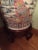 Fine quality vintage Palace sized chubby Chinese floor vaseVase is hand painted and Gold gilded and features exotic...