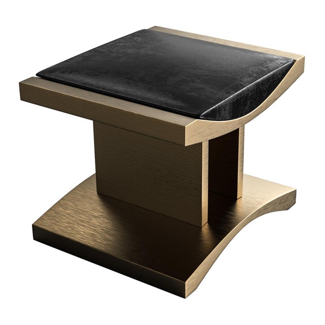 "Bosphorus" Chair With Brushed Bronze, Handcrafted For Sale - Image 4 of 5