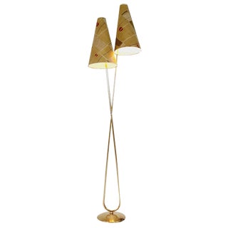 Vintage Brass Floor Lamp from MCM, 1950s For Sale