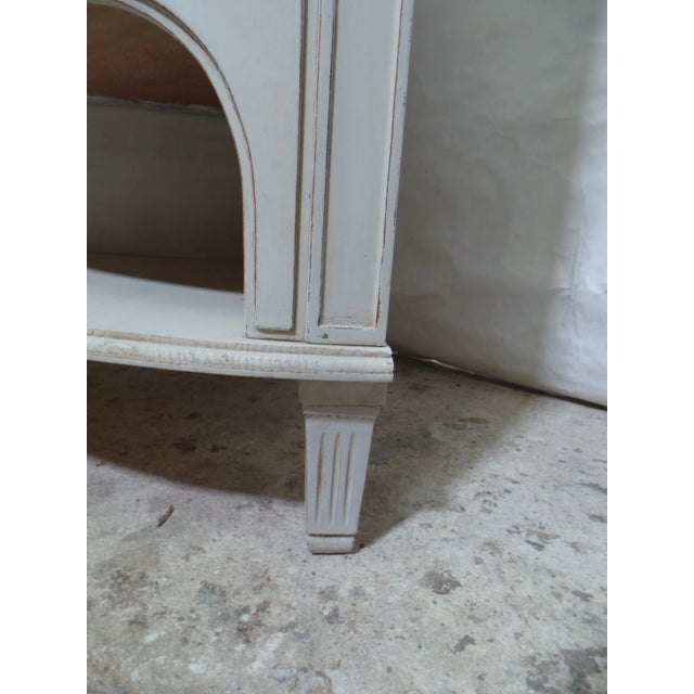 Wood Swedish Gustavian Style Corner Cabinet For Sale - Image 7 of 10