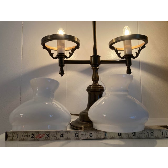 Early 20th Century Early 20th Century Double Arm Student Lamp For Sale - Image 5 of 13