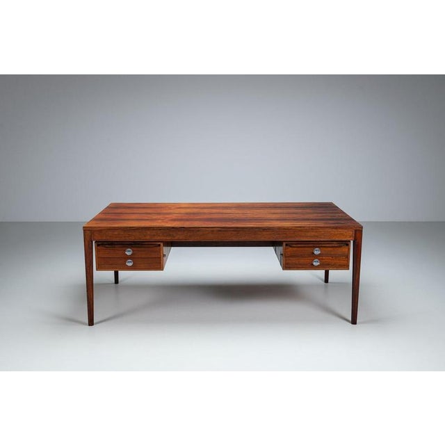 Wood FD-951 Diplomat Desk in Rosewood by Finn Juhl for France & Son, Denmark, 1960 For Sale - Image 7 of 18