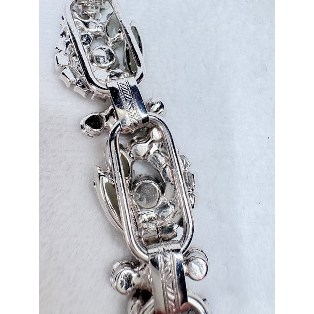 Metal Vintage Juliana D&e Clear & Smoky Topaz Rhinestone Necklace and Bracelet Set, Attributed For Sale - Image 7 of 16