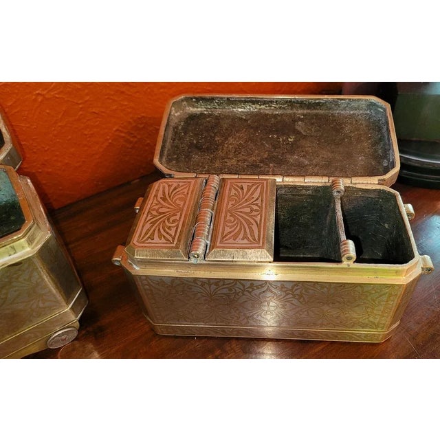 Set of 6 Mindanao Brass Silver Betel Boxes, Philippines For Sale In Dallas - Image 6 of 13