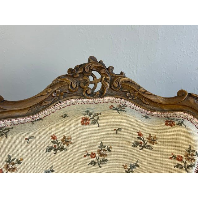 Wood Late 19th Century Walnut Louis XV Armchair Frame For Sale - Image 7 of 8
