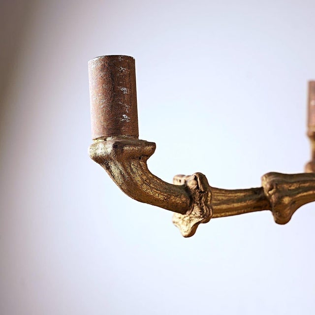 Vintage Wooden Candlesticks, Set of 2 For Sale - Image 8 of 9