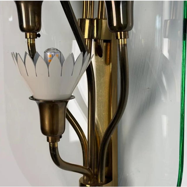 Monumental Pietro Chiesa for Fontana Arte Rare 7-Light Glass Sconces, 1950s For Sale In San Francisco - Image 6 of 15