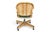 Wood Vintage McGuire Louis XVI Swivel-Tilt Desk Chair in Green Leather For Sale - Image 7 of 18
