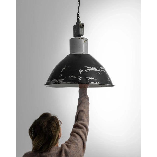 Metal 1950s Czech Industrial Pendant For Sale - Image 7 of 8