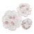 Vintage Mikasa "Rosella" Pink Floral Frosted & Clear Glass 3 Piece Hostess Set - Bowl, Platter & Vase- R For Sale