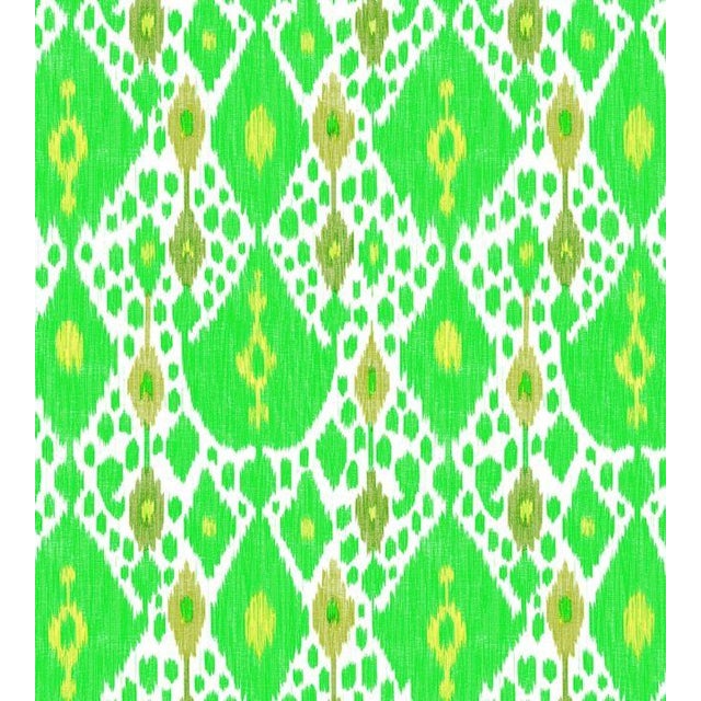Green Ikat Fabric | Chairish