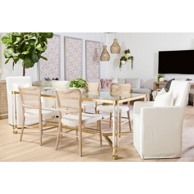 Shelter Slipcover Arm Chair with Casters, LiveSmart Peyton-Pearl For Sale - Image 10 of 10