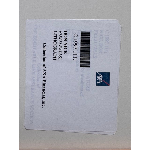 Wood Don Nice, “Field Falls” - Axa Financial Corporate Collection - Bark Frameworks For Sale - Image 7 of 9