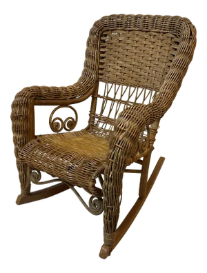 Late 19th Century Victorian Wicker Children’s Chair Murphy Chair Company Detroit