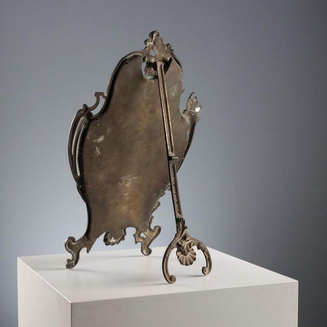Antique Rococo Table Mirror in Bronze For Sale - Image 11 of 13