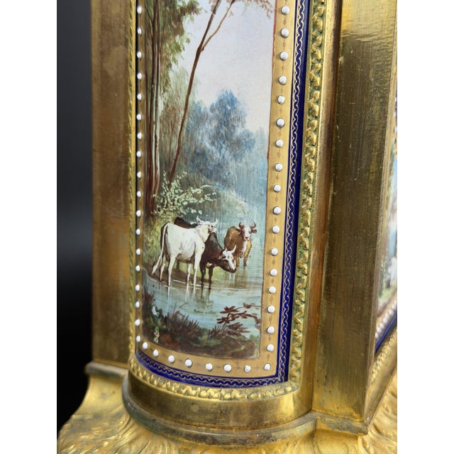 Antique Porcelain and Ormolu Mantel Clock from Richard & Cie, 1890s For Sale - Image 12 of 18